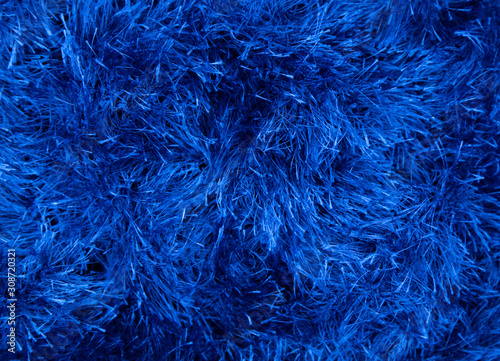 Blue artificial fur for texture