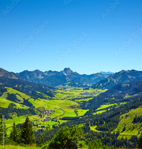 View of the “Tannheimer valley“ in Austria. © Composer