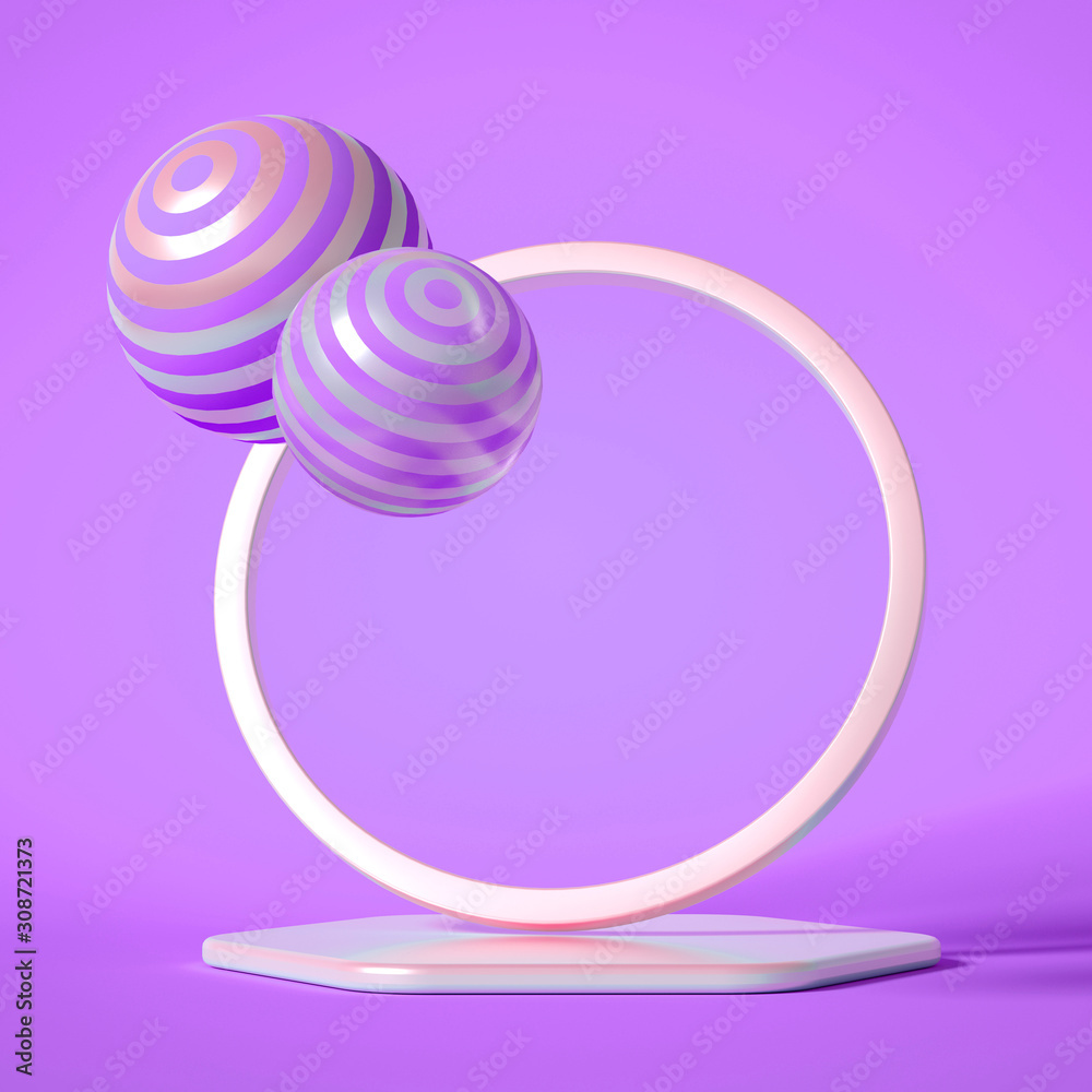 Obraz premium Beautiful background with geometric shape. 3d illustration, 3d rendering.