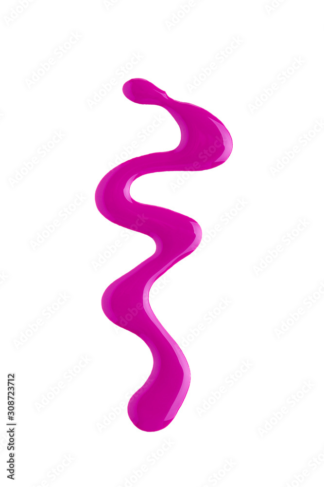 Purple nail polish isolated on white background Purple nail polish isolated on white background