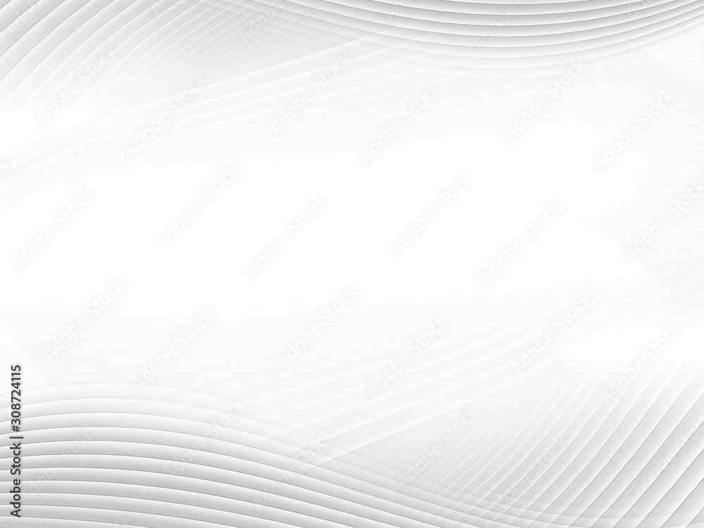 Fototapeta premium Abstract grey white waves and lines pattern background.-image