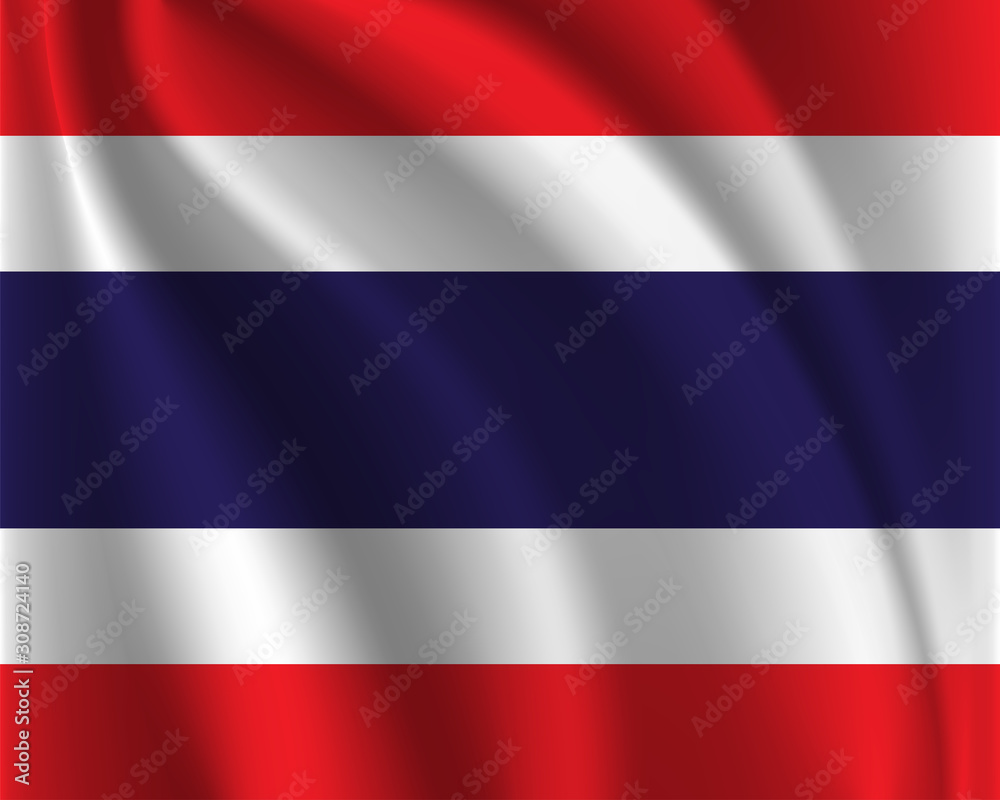 Thailand flag with fabric texture background. Flags waving. Thailand flag with fabric texture background. Flags waving.