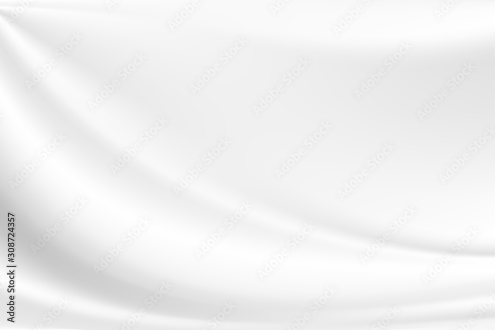 White cloth background. Smooth white soft waves background. White cloth background. Smooth white soft waves background.