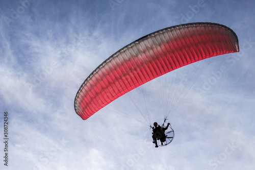 paraglider in the sky