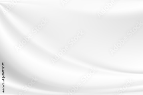 Fototapeta Naklejka Na Ścianę i Meble -  White cloth background. Smooth white soft waves background.