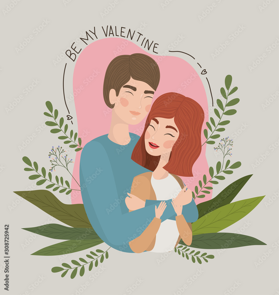 Couple of woman and man drawing vector design Couple of woman and man drawing vector design