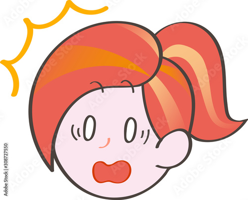 女性　顔　表情