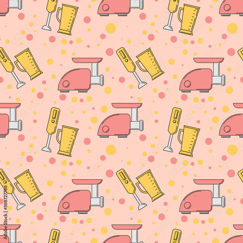 Kitchen tools seamless pattern. culinary illustration for design and web. Kitchen tools seamless pattern. culinary illustration for design and web.