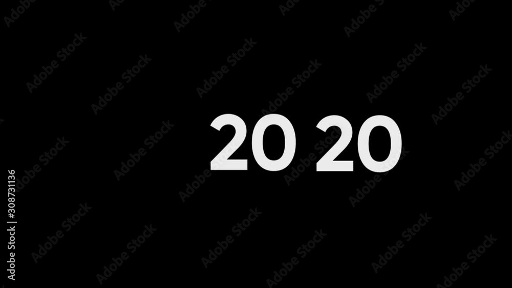 2020 text in motion graphic animation 2020 text in motion graphic animation