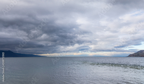 Lake Leman. Swiss. Water. Cold. Clouds. Windy