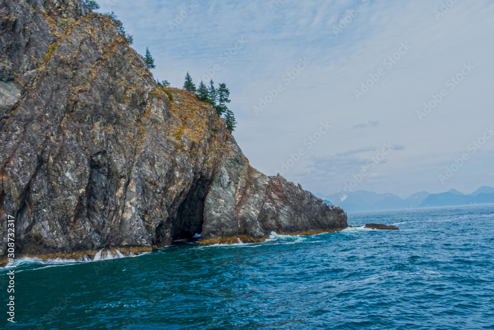 Alaska Landscape Photography, Kenai Fjords National Park, Spire cove, Resurrection Bay, Kenai Peninsula, Seward, Alaska Mountains, Pacific North West Ocean