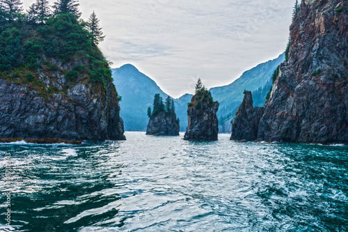 Alaska Landscape Photography, Kenai Fjords National Park, Spire cove, Resurrection Bay, Kenai Peninsula, Seward, Alaska Mountains, Pacific North West Ocean photo