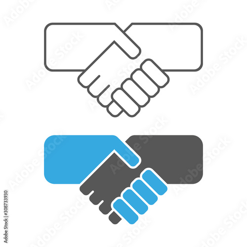 Vector of Handshake Icon, isolated on white background, Modern icons design - Vector Pictorgram