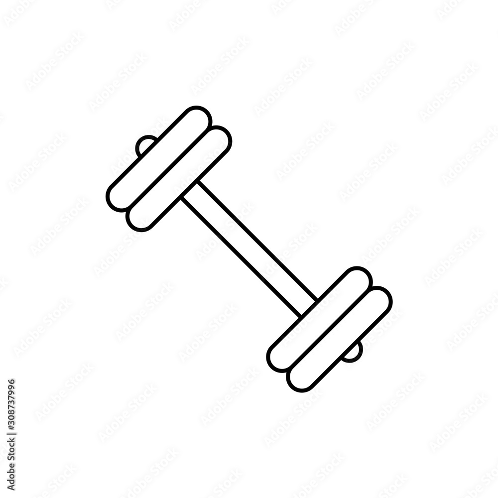 barbell icon design vector. Modern style barbell icon design vector. Modern style