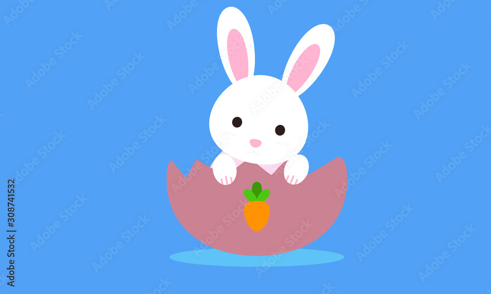 Obraz premium Easter bunny in egg