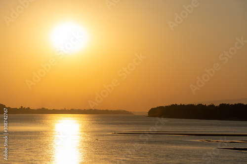 Scenic View Of River During Sunset