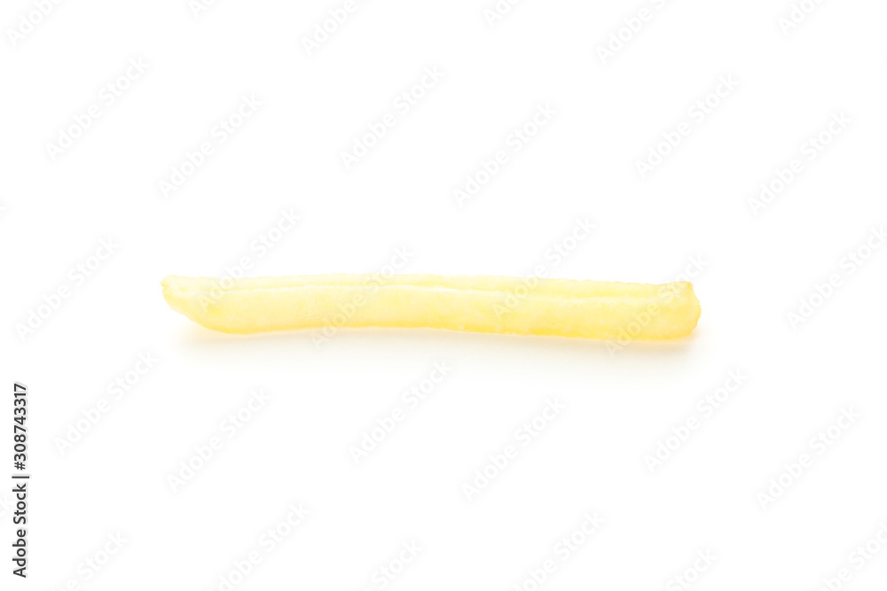 Slice of hot french fries isolated on white background Slice of hot french fries isolated on white background