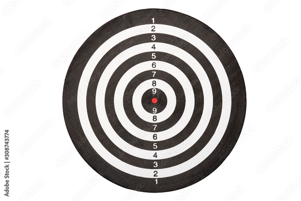 Dart board isolated. Dart board isolated.