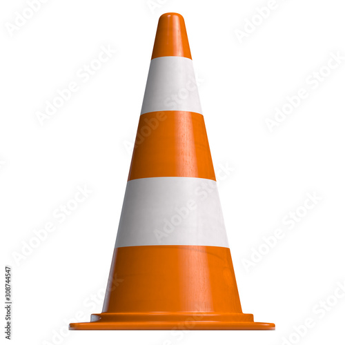 Traffic Cone Orange Isolated