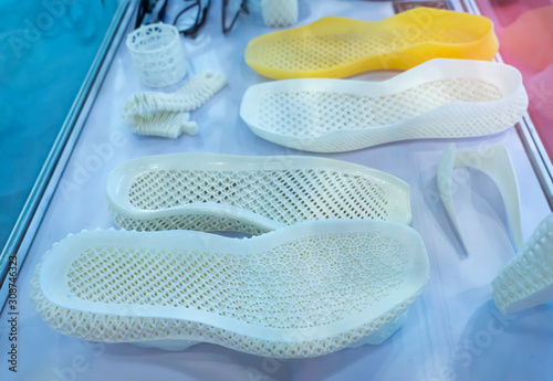 3d printed shoe figure close-up