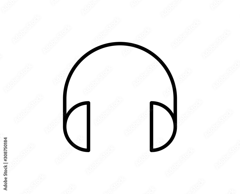 Headphones line icon Headphones line icon
