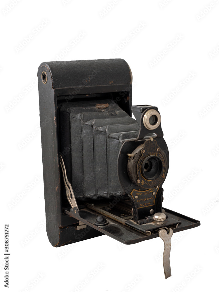 Antique camera detached from the background Antique camera detached from the background