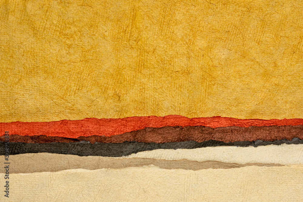 abstract desert or badlands landscape - obrazy, fototapety, plakaty 