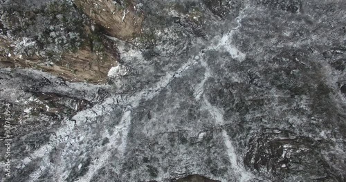 Snowy mountains in winter