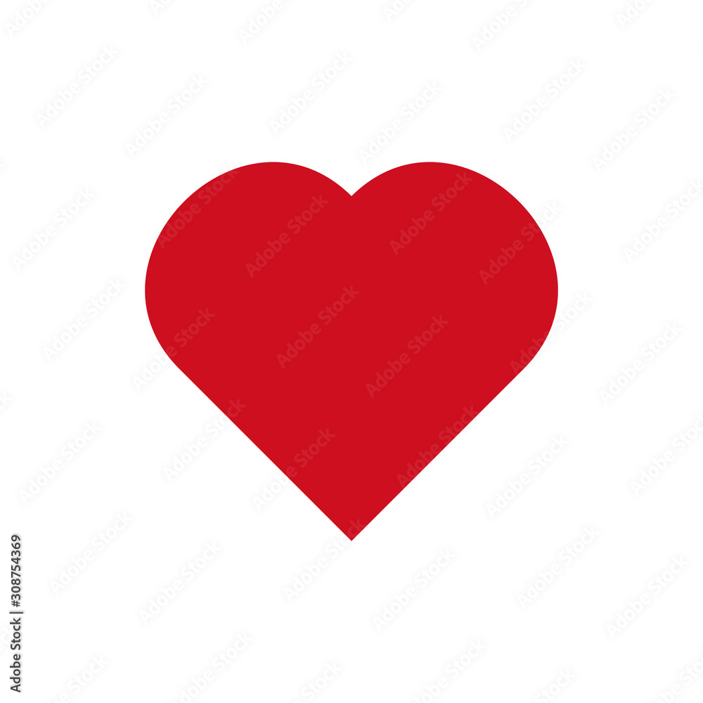 love icon - vector heart illustration, valentine romantic concept