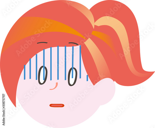女性　顔　表情
