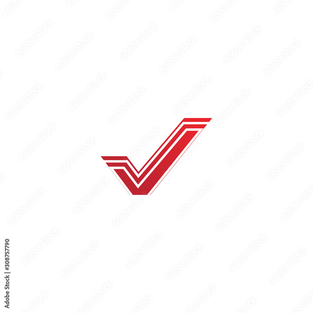 letter V check mark logo icon design template elements-vector letter V check mark logo icon design template elements-vector