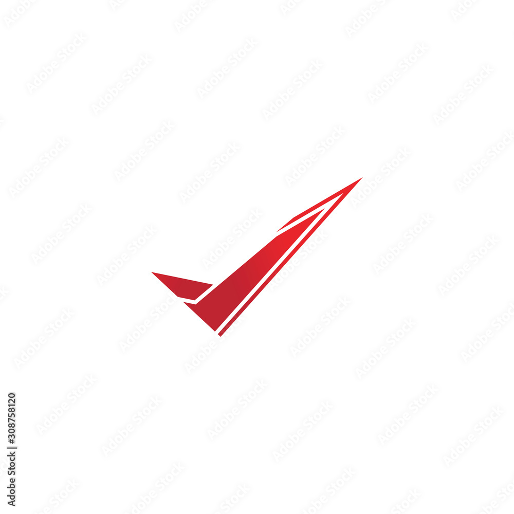 letter V check mark logo icon design template elements-vector