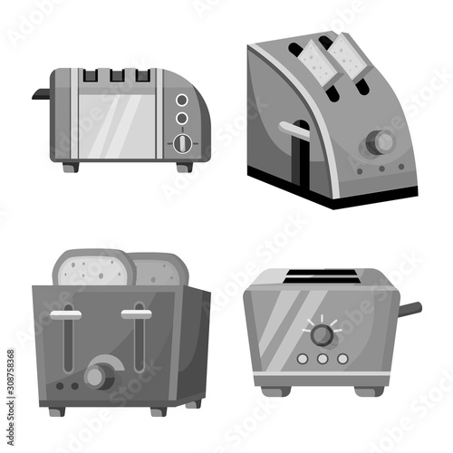 Vector illustration of machine and appliances symbol. Collection of machine and equipment stock vector illustration.