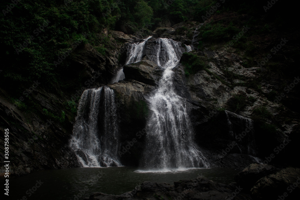 waterfall in forest krung ching