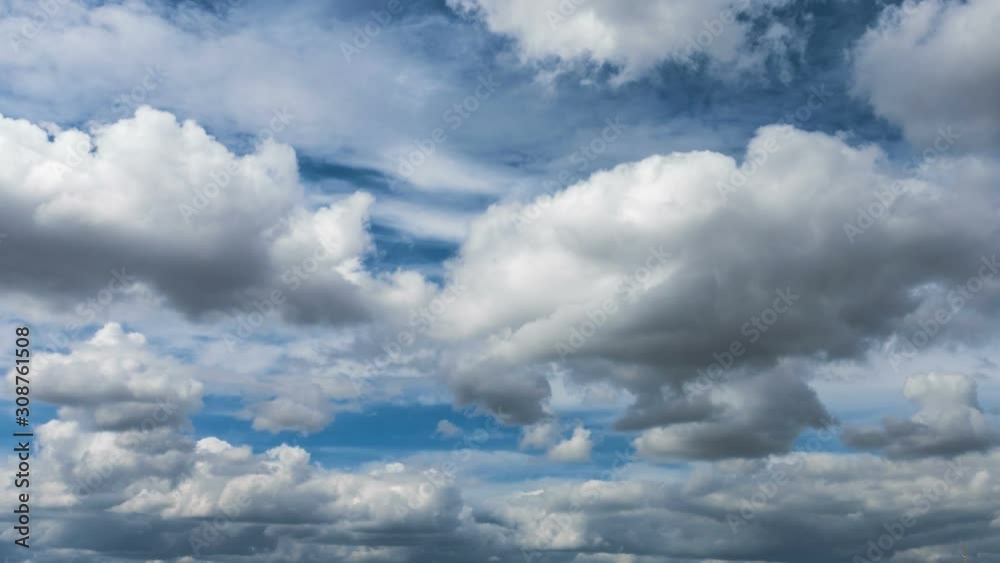 Beautiful cloud flying in blue sky, timelapse. Loop Beautiful cloud flying in blue sky, timelapse. Loop