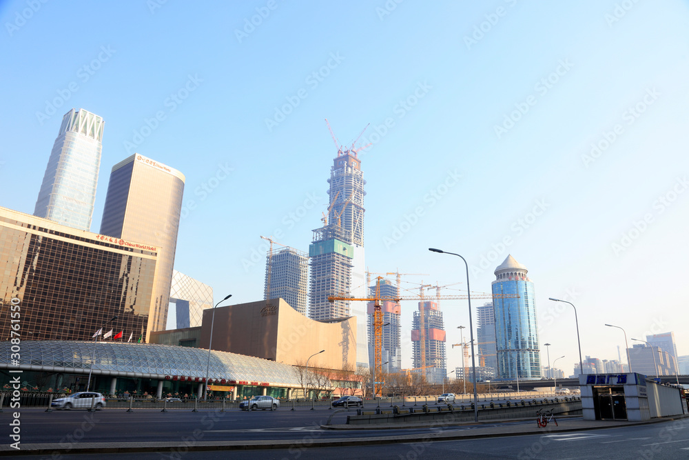 Zhongguo Zun in construction, Beijing, China