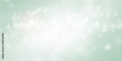 Wallpaper Mural white and gray Christmas light with snowflake bokeh background, Winter backdrop wallpaper. Torontodigital.ca