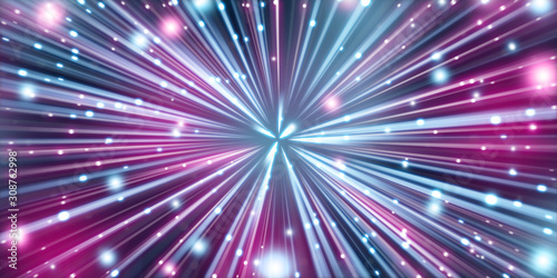 abstract background with stars and rays