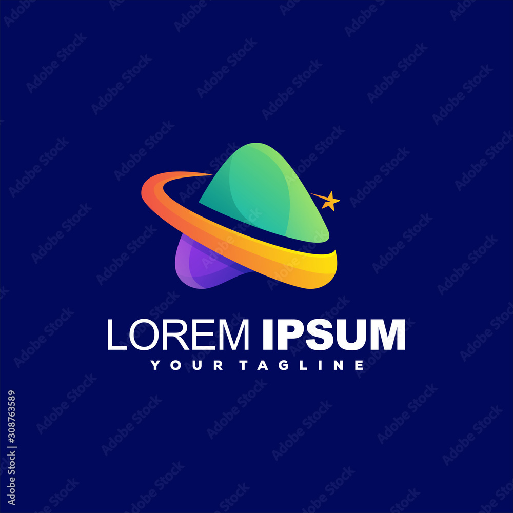 Fototapeta premium awesome abstract gradient logo design