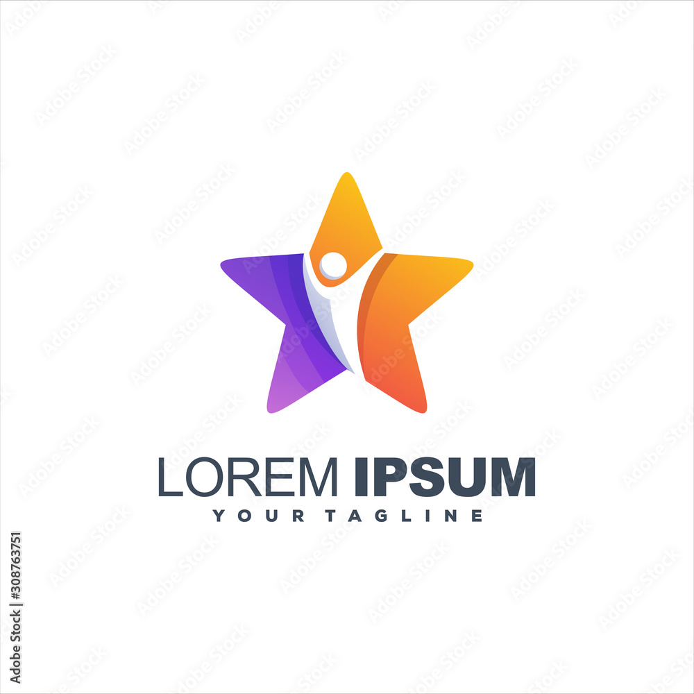 awesome star people logo design awesome star people logo design
