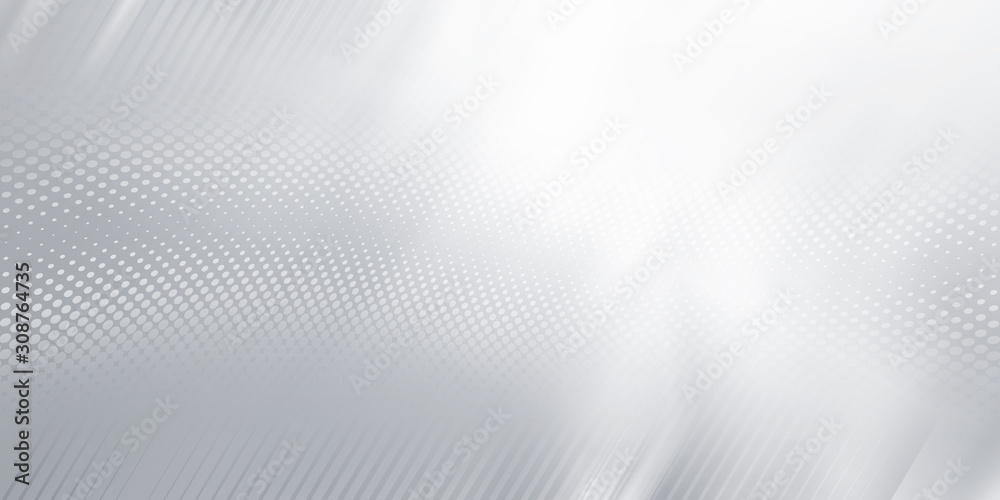 Gray halftone pattern with white line motion backdrop wallpaper. Clean Grey geometric background. Gray halftone pattern with white line motion backdrop wallpaper. Clean Grey geometric background.