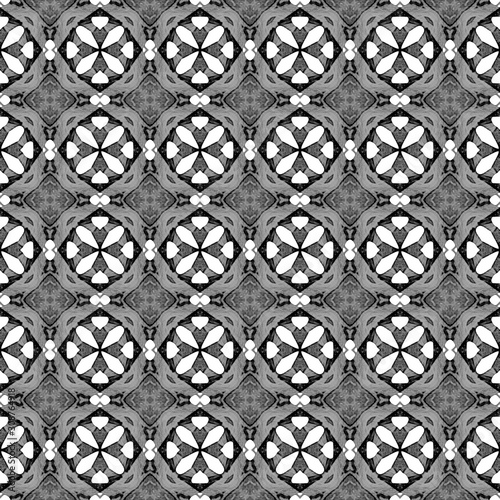Black and white geometric seamless pattern. Hand d © Begin Again