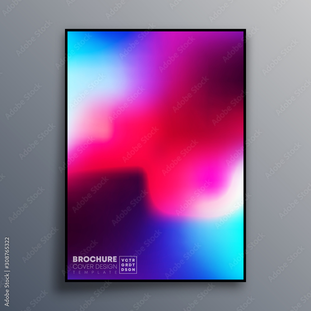 Abstract poster design with colorful gradient texture for wallpaper, flyer, poster, brochure cover, typography or other printing products. Vector illustration - obrazy, fototapety, plakaty 