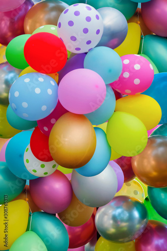 Colorful background with of colorful balloons