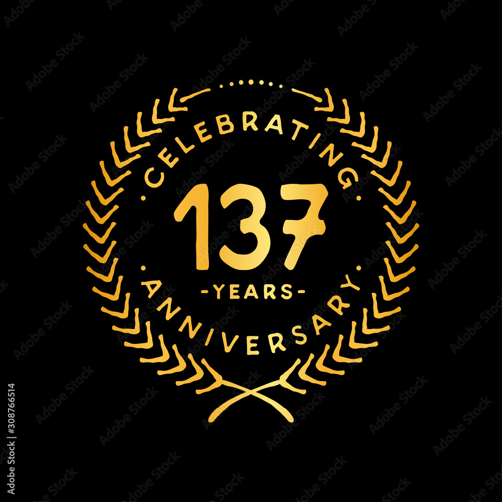137 years design template. 137th vector and illustration. 137 years design template. 137th vector and illustration.