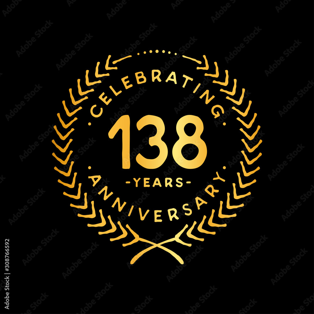 138 years design template. 138th vector and illustration. 138 years design template. 138th vector and illustration.