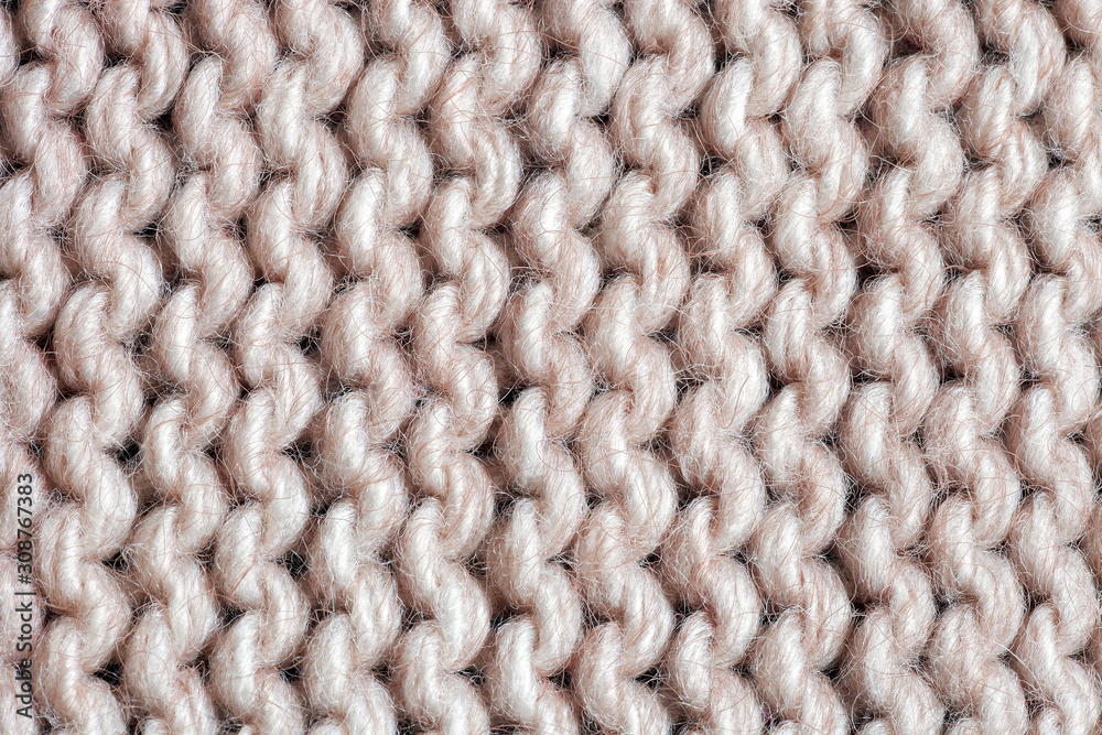 Texture beige acrylic knitted sweater 
