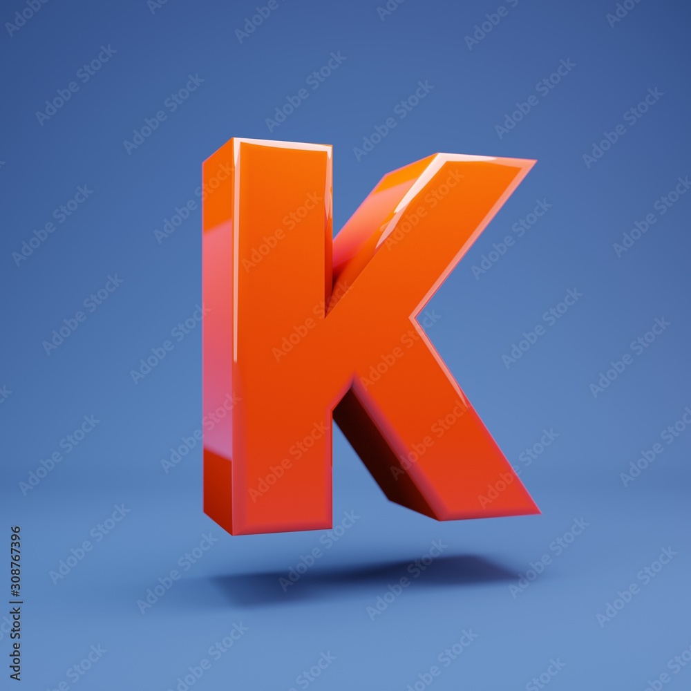 Lush Lava 3d letter K uppercase Lush Lava 3d letter K uppercase