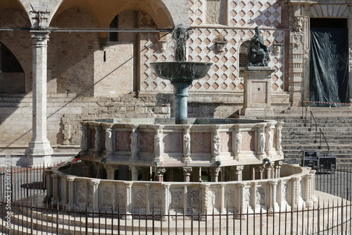 Fontana Maggiore, Perugia. Fontana Maggiore is a medieval polygonal sculpture by Pisano with months of the year and zodiac signs. It is situated in square Piazza IV Novembre, Perugia, Italy.