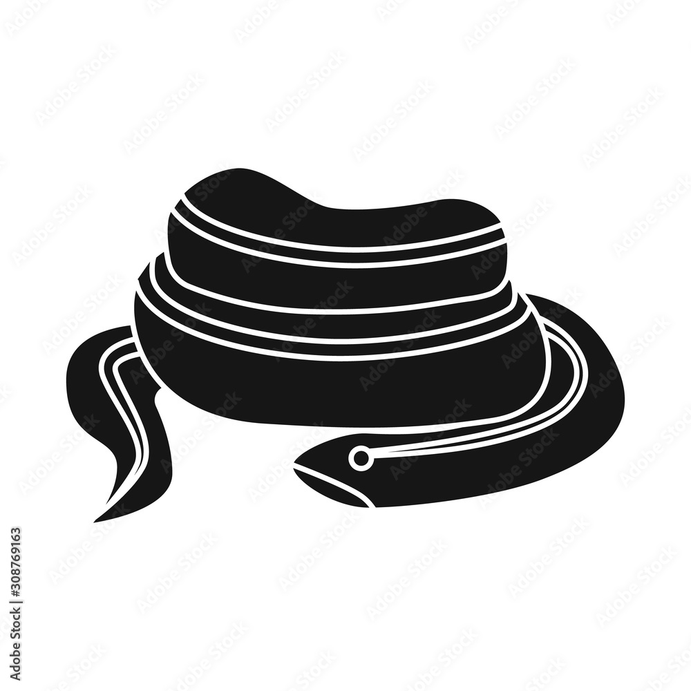 Vector illustration of serpent and red symbol. Web element of serpent and skin vector icon for stock. Vector illustration of serpent and red symbol. Web element of serpent and skin vector icon for stock.